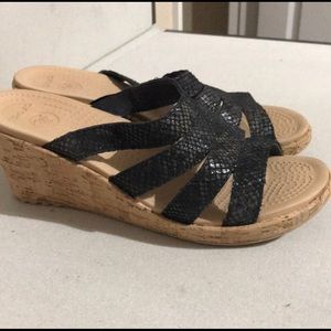 Size 10 Crocs Wedges Black